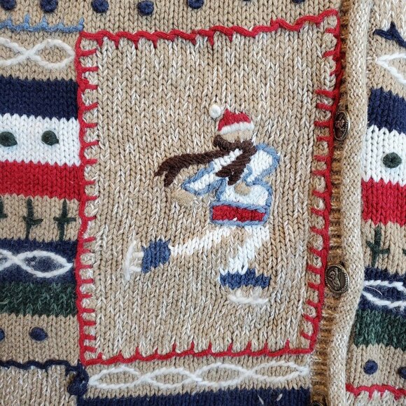 NutCracker Women's Sweater Vest 2X Winter Holiday Hockey Mom Ice Skating Teacher - Picture 6 of 11